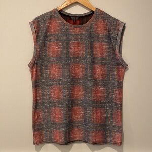 Plaid Top Shop Muscle Tank Top sz 8